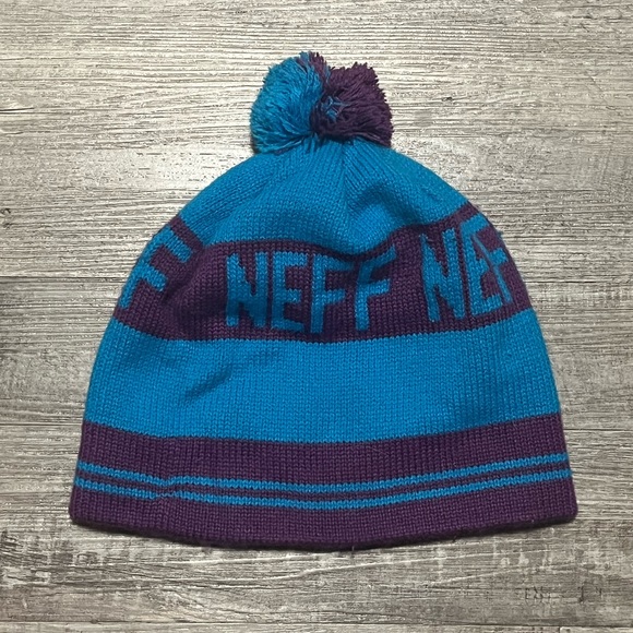 Neff purple and blue vintage snowboard toque - Picture 3 of 3